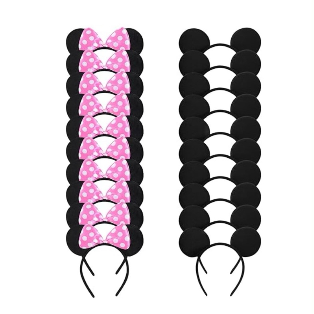 20 pack Minnie & Mickey Mouse ears Headband for Birthday Party